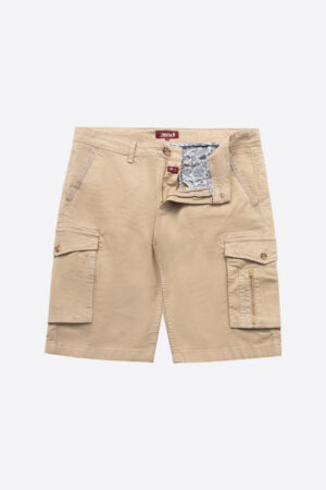 Bermuda cargo tissu flammé