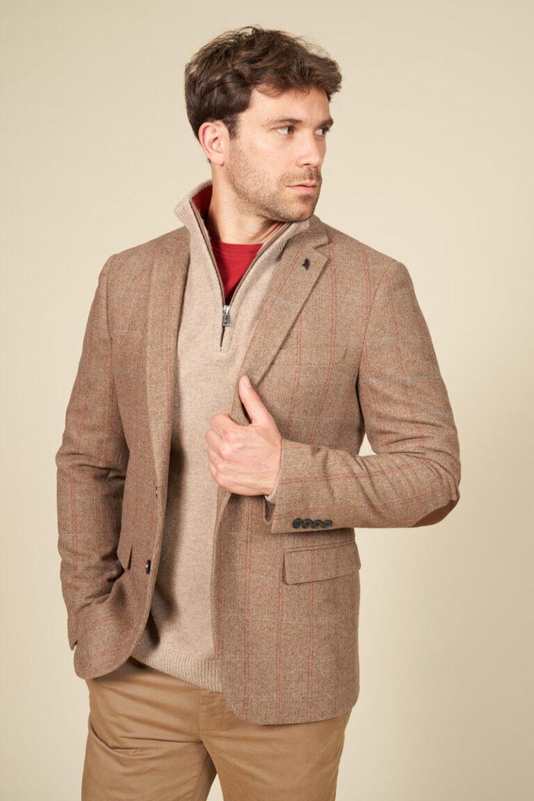 Blazer italien carreaux chevrons