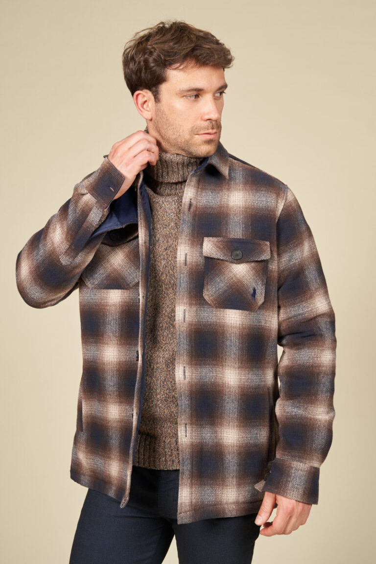 Surchemise flanelle carreaux fondus