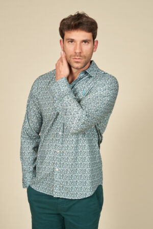 Chemise imprimée motif fleurs des champs Chemise imprimée motif fleurs des champs