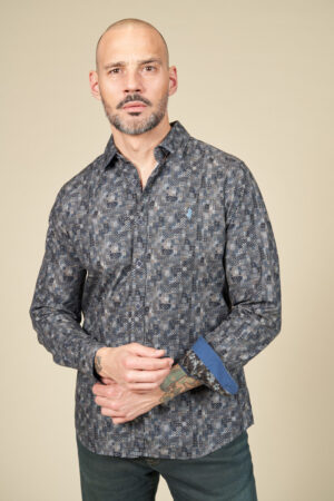 Chemise imprimée à motifs patchwork