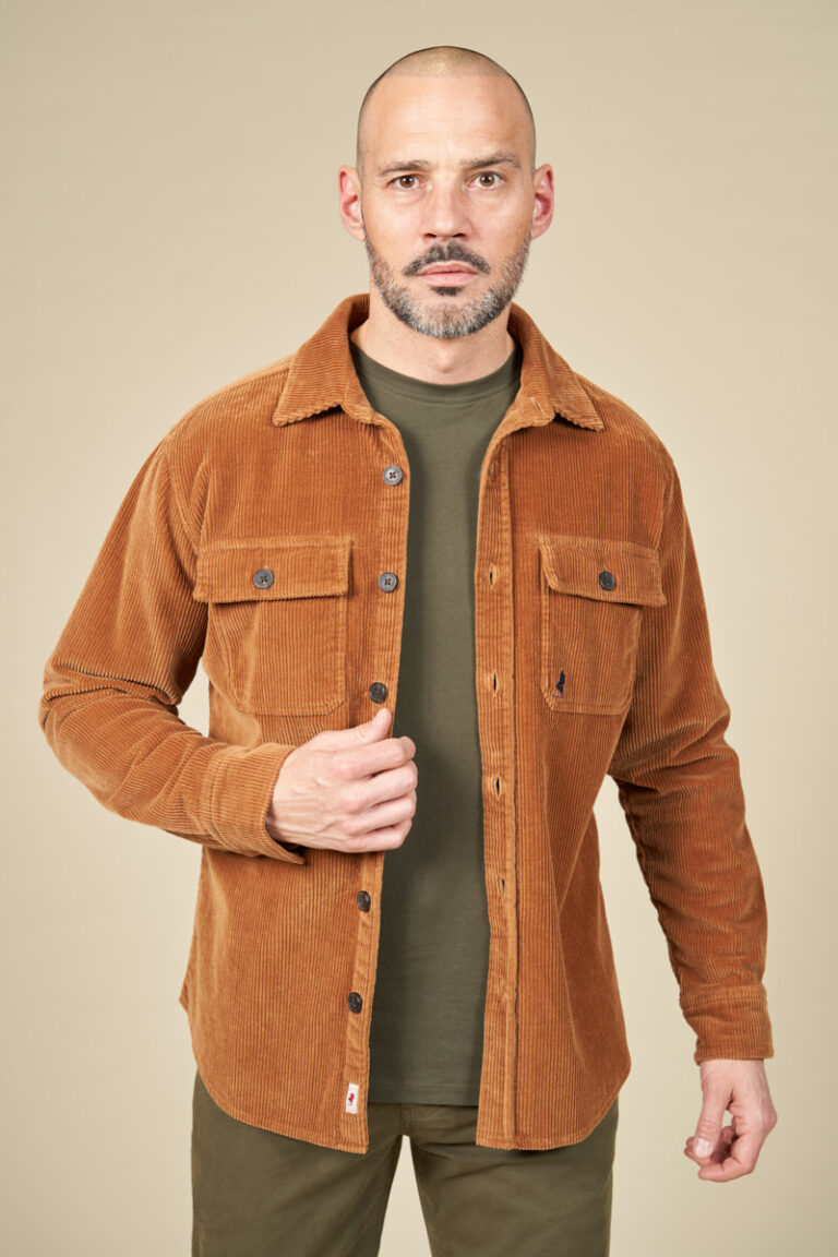Surchemise velours avec poches