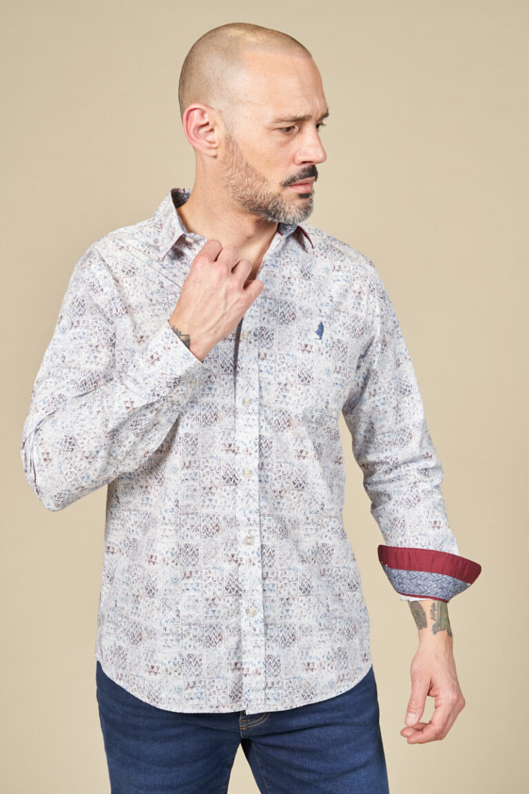 Printed shirt with ethnical pattern