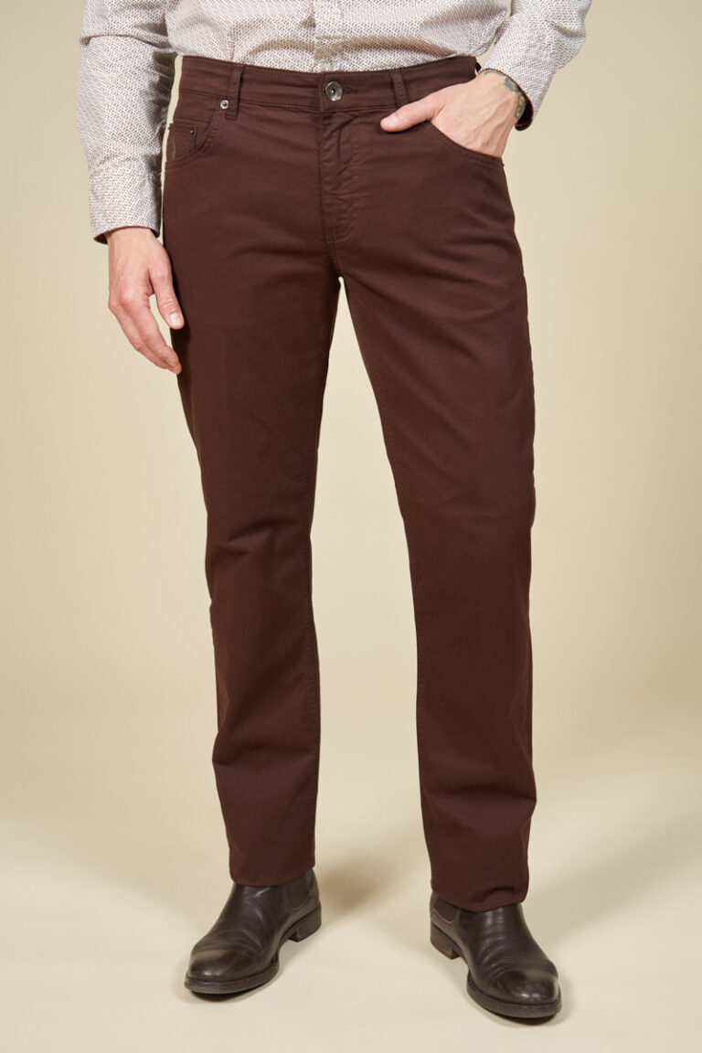 5-pocket gabardine trousers