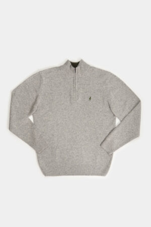Half-zip wool sweater: