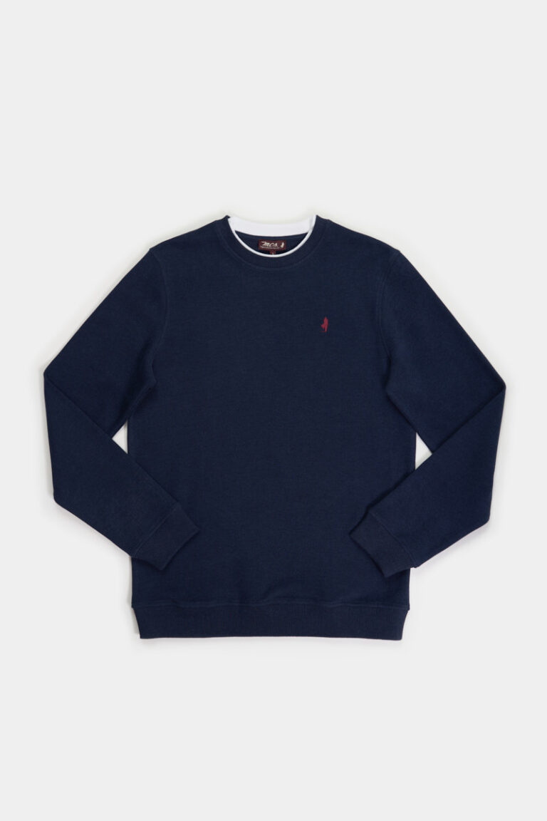 Soft sweatshirt with double collar