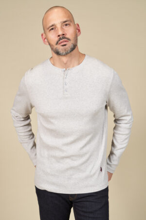 Basic long sleeves tee shirt in rib
