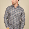Soft printed shirt with flowers pattern