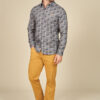 Soft printed shirt with flowers pattern