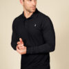 Polo uni couleurs basiques manches longues