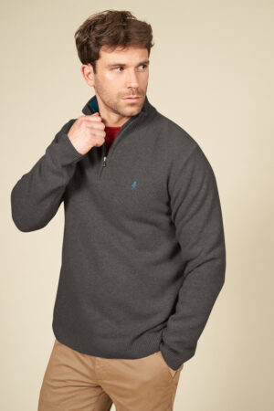 Pull 1/2 zip lambswool