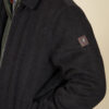 Blouson droit en laine à gros chevrons