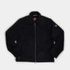 Blouson droit en laine à gros chevrons