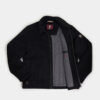 Blouson droit en laine à gros chevrons