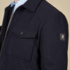 Straight-cut wool-blend jacket