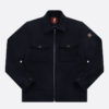 Straight-cut wool-blend jacket