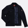 Straight-cut wool-blend jacket