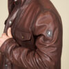 Multi-pocket leather jacket