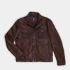 Multi-pocket leather jacket