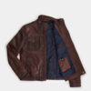 Multi-pocket leather jacket