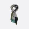 Solid scarf with tricolour woven edges