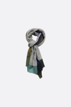 Solid scarf with tricolour woven edges Solid scarf with tricolour woven edges
