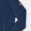 Gilet zippé chenille empiècements tissés