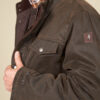 Parka enduite col montant