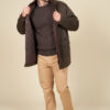 Parka enduite col montant