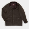 Parka enduite col montant