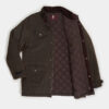 Parka enduite col montant