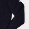 Pull col montant boutonné et torsades