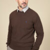 Pull col rond laine