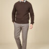 Pull col rond laine
