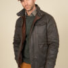 Veste parka enduite