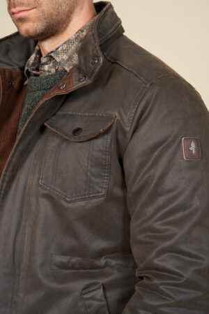 Veste parka enduite