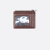 Zipped leather credit card holder