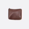 Zipped leather pouch