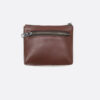 Zipped leather pouch