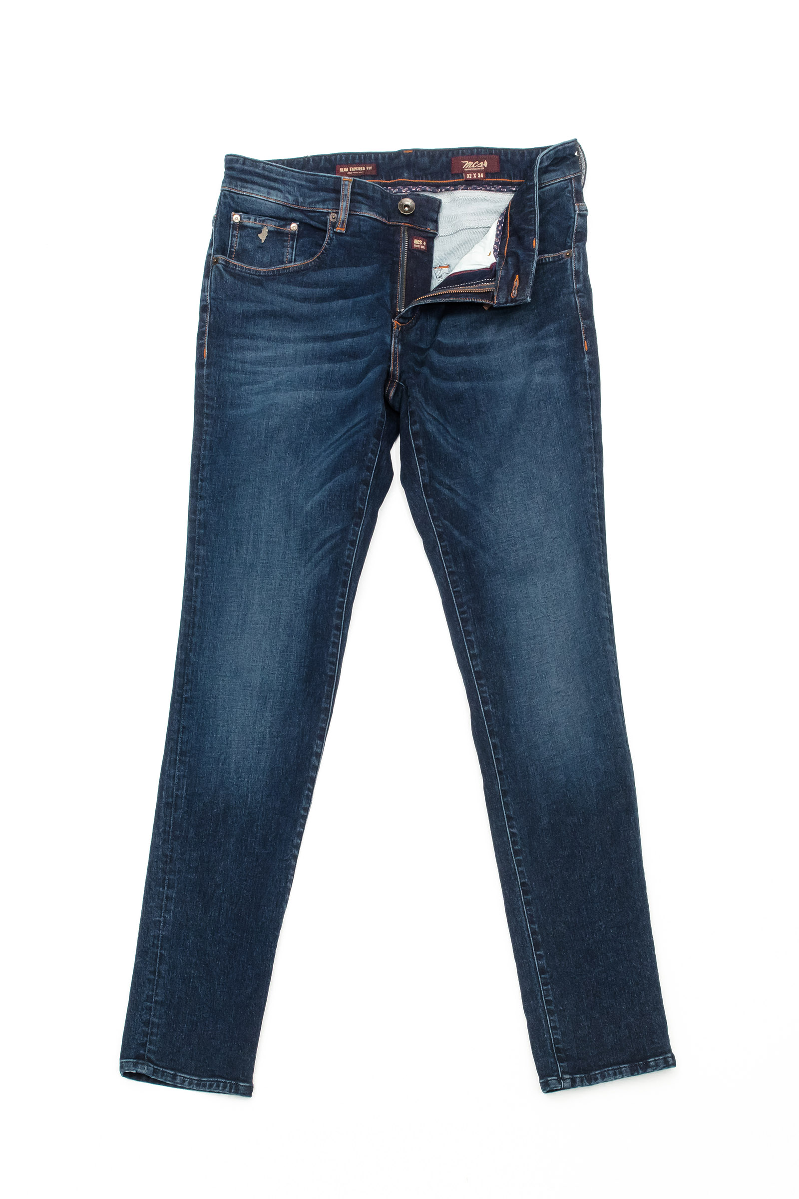Stone washed regular tapered jeans 
