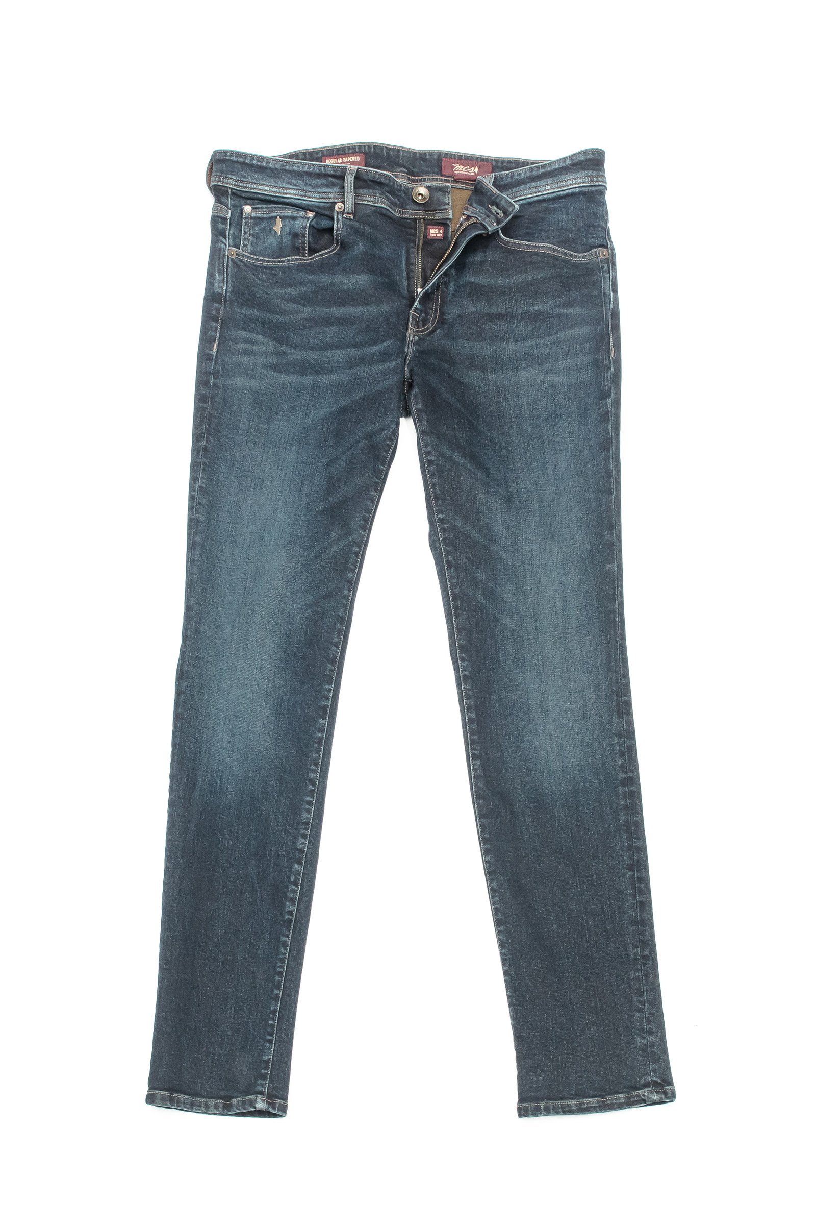 Regular Tapered blue brown jeans - MCS Men
