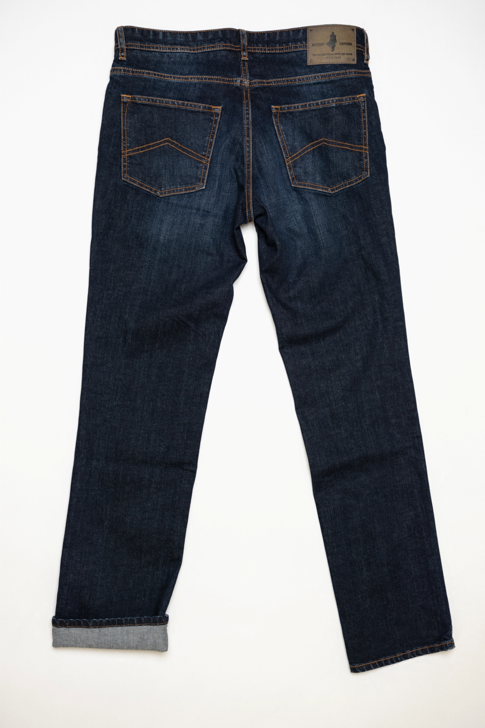 Dark washed regular tapered jeans - MCS Men