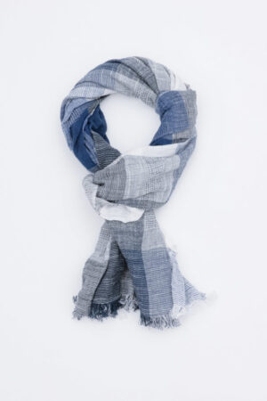 Cheche bleu micro rayure