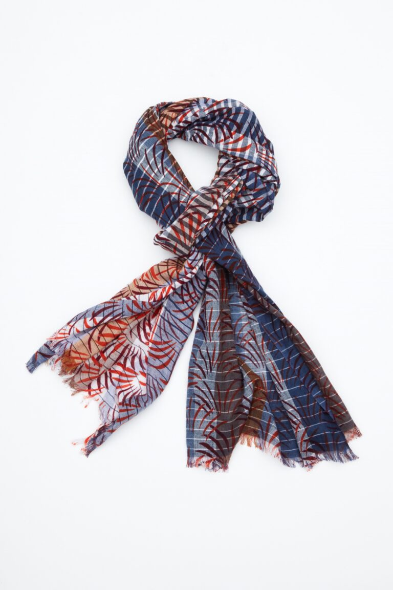 Chèche imprimé feuilles