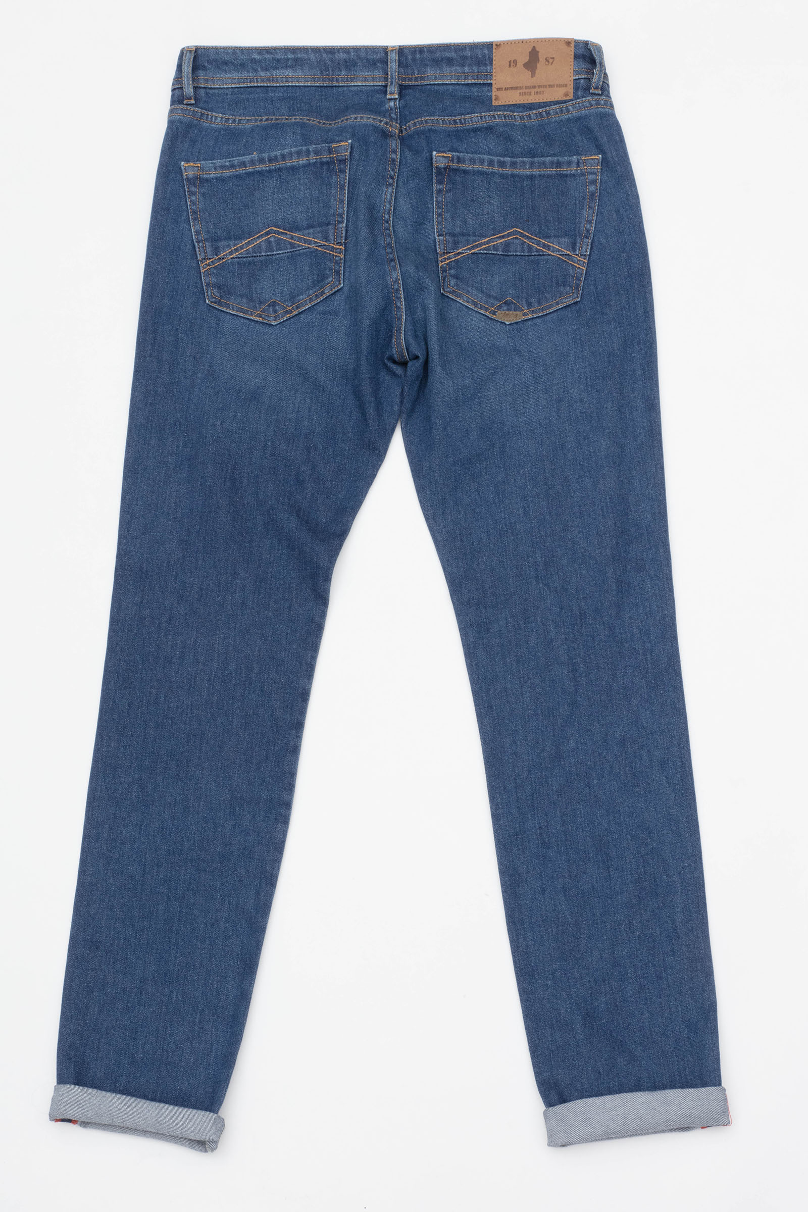 Regular tapered stone-washed jeans - MCS Men