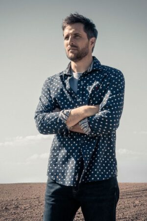 Printed shirt with paysley and stripes