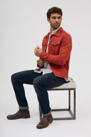 Veste denim colorée