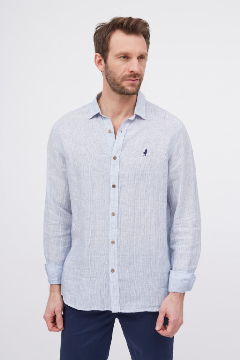 Chemise en lin à rayure