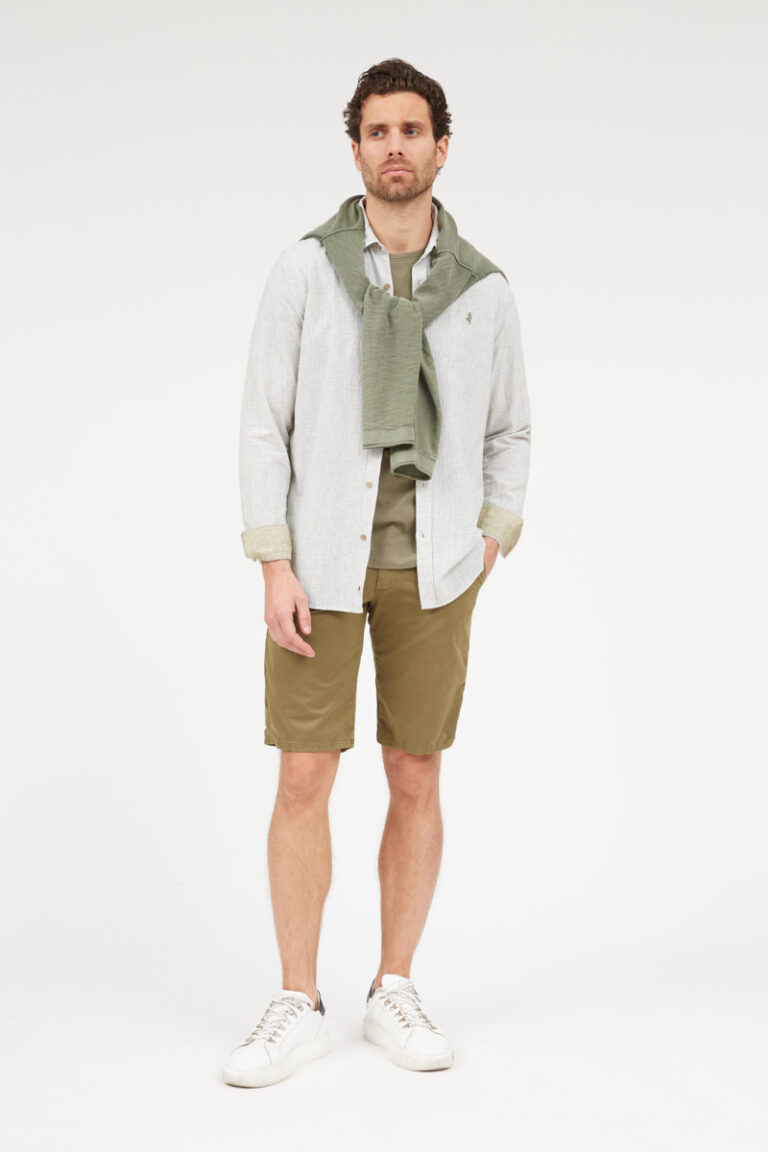 Chemise en lin à rayure