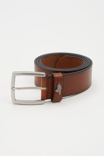 Grosgrain leather belt